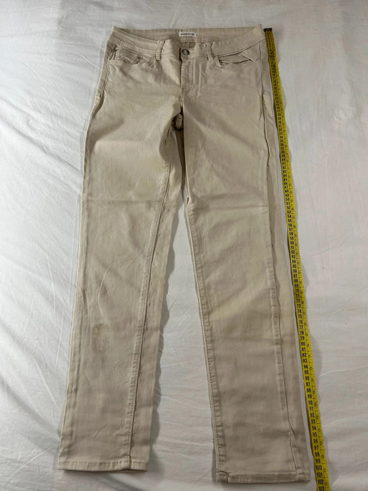 Beige crème cache cache jean – photo 2